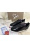 Christian Louboutin F. A. V. Fique Egy Vontade Slip-On Cipők Aligátor Dombornyomott Borjú Bőr Fekete