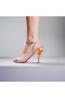 Christian Louboutin Ginko Lány 85mm Pántos Szandál Nappa Bőr Parme CL Cipő Bolt