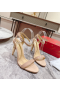 Christian Louboutin Lipstrass Királynő Szandál 100mm lakkbőr Meztelen