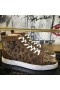 Christian Louboutin Louis Strass Magas Szárú Cipők, Velúr Bőr Verzió Moka