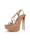 Christian Louboutin Rosalie Alta 150 mm-es Szandál, Gyerek bőr Pír