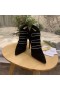 Christian Louboutin Triniboot Boka Csizma Veau Velúr Strass Fekete