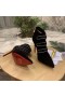 Christian Louboutin Triniboot Boka Csizma Veau Velúr Strass Fekete