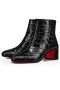 Christian Louboutin Turela Boka Boot 55mm Aligátor Dombornyomott Fekete Borjúbőr
