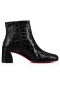 Christian Louboutin Turela Boka Boot 55mm Aligátor Dombornyomott Fekete Borjúbőr