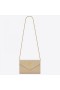 Saint Laurent VB Monogram Lánc Pénztárca Bőr Poudre