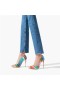 Christian Louboutin Szivattyúk Dögös Csaj 100 mm Multi/lin Kék-fehér bőröv