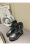 Dior Explorer Boka Boot Ferde Szövet Borjú Bőr Fekete
