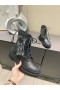 Dior Explorer Boka Boot Ferde Szövet Borjú Bőr Fekete