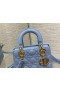 Lady Dior Dior Horizont Kék Cannage Báránybőr 20CM