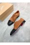DiscouChristian Louboutin Gregossic Lapos Oxford Tüskék Borjúbőr, valamint Velúr Fekete, Barna