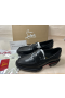 Christian Louboutin CL Moc Húz Naplopók Borjú Bőr Fekete Christian Louboutin Cipő