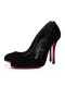 Christian Louboutin Dolly Szivattyúk 100mm Velúr Borjú Bőr Fekete CL Cipő
