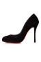 Christian Louboutin Dolly Szivattyúk 100mm Velúr Borjú Bőr Fekete CL Cipő