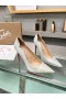 Christian Louboutin Dögös Csaj Szivattyúk 100mm Sequin Szövet Ezüst