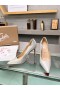 Christian Louboutin Dögös Csaj Szivattyúk 100mm Sequin Szövet Ezüst