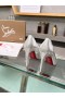 Christian Louboutin Dögös Csaj Szivattyúk 100mm Sequin Szövet Ezüst