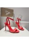 Christian Louboutin Loubigirl 100 mm-es Szandál lakkbőr Rose CL Cipő