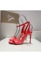 Christian Louboutin Loubigirl 100 mm-es Szandál lakkbőr Rose CL Cipő