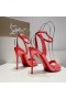 Christian Louboutin Loubigirl 100 mm-es Szandál lakkbőr Rose CL Cipő