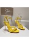 Christian Louboutin Mafaldina Tüskék Szandál 100mm Szabadalmi Bőr, Sárga