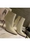 Christian Louboutin Szóval Kate Zsákmány Boka Csizma 85mm Borjúbőr Fehér