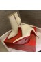 Christian Louboutin Szóval Kate Zsákmány Boka Csizma 85mm Borjúbőr Fehér