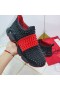 Christian Louboutin Spike Zokni, Férfi Cipők, Neoprén, Fekete, Piros