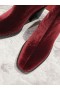 Christian Louboutin Cipzáras Boka Csizma 70mm láncos Bársony Bordó