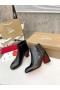 Christian Louboutin Ziptotal Boka Csizma Fekete Borjúbőr CL Cipő