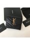 Saint Laurent Kompakt Tri-Fold Pénztárca Fekete Bőr Saint Laurent Pénztárca