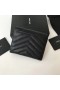Saint Laurent Kompakt Tri-Fold Pénztárca Fekete Bőr Saint Laurent Pénztárca