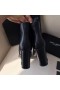 Saint Laurent Lou 95MM Boka Csizma Fekete Báránybőr Saint Laurent Cipő