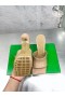 Bottega Veneta Szakaszon Öszvérek 90mm Bézs lakkbőr Bottega Veneta Öszvérek
