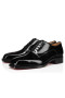 Christian Louboutin Capitano Oxford Sima Borjú Bőr Fekete CL Cipő