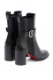 Christian Louboutin Chelsea Zsákmány Bőr Csizma Fekete Christian Louboutin Cipő