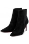 Christian Louboutin Chelsea Csaj Velúr Boka Csizma Fekete Christian Louboutin Cipő