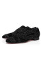 Christian Louboutin Greggy Csaj Oxford, Bársony Folyó Fekete CL Cipő