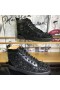 Christian Louboutin Lou Pik Pik Strass Magas Szárú Cipők, Tüskék, Bőr, Fekete