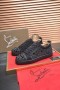 Christian Louboutin Louis Junior PI Verzió Strass Sneakers Fekete Christian Louboutin Cipő
