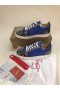 Christian Louboutin Louis Junior Spike Alacsony Top Férfi Cipők, Bőr, de Veau Velúr Kék
