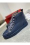 Christian Louboutin Louis Tüskék, Magas szárú Cipők, Borjú Bőr sötétkék