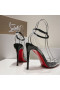 Christian Louboutin Spikoo 100mm Szivattyúk PVC Valamint a Bőr Fekete CL Cipő