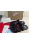 Christian Louboutin Surf Lapos Gumi Szandál Fekete Christian Louboutin Cipő