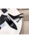 Saint Laurent Opyum Slingback Szivattyúk 110mm Fekete tónusú Sarok Saint Laurent Cipő