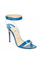 Christian Louboutin Jonatina 100mm Szandál PVC & Szabadalmi Bőr, Kék Christian Louboutin Cipő