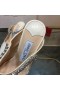 Jimmy Choo Bing 100 Öszvérek Lakkbőr Kristály Szíj Fehér