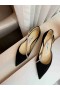 Jimmy Choo Trude Lapos Kristály Lánccal, Fekete