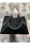 Christian Louboutin Cabarock Táska Krokodil Dombornyomott Bőröv Fekete Tüskék