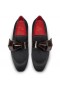 Christian Louboutin Pitypang Nomine Vörös Szőnyegen Mocassins Krepp Szatén Fekete